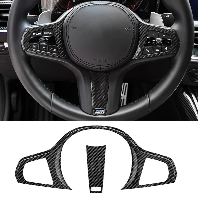 Carbon Fiber Steering Wheel Cover passend für BMW G Series