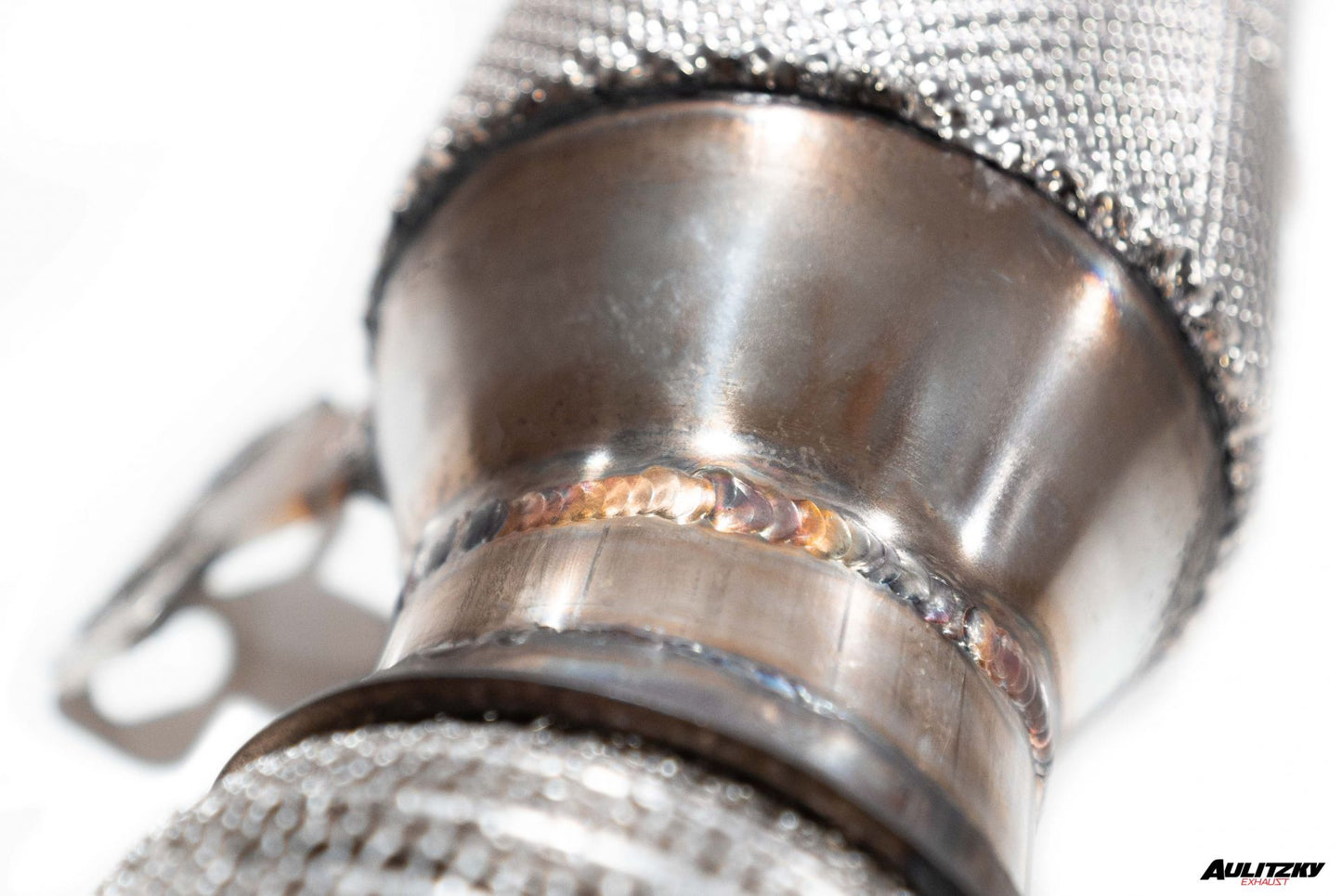 Aulitzky Exhaust | ECE Downpipe 3,54" (90mm) mit Sport-Kat | passend für BMW M140i/M240i inkl. xDrive nonOPF (F20/F21/F22) 340PS B58