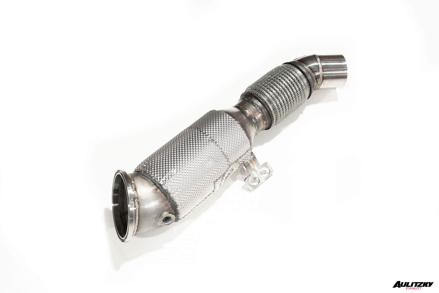 Aulitzky Exhaust | ECE Downpipe 3,54" (90mm) mit Sport-Kat | passend für BMW M140i/M240i inkl. xDrive nonOPF (F20/F21/F22) 340PS B58