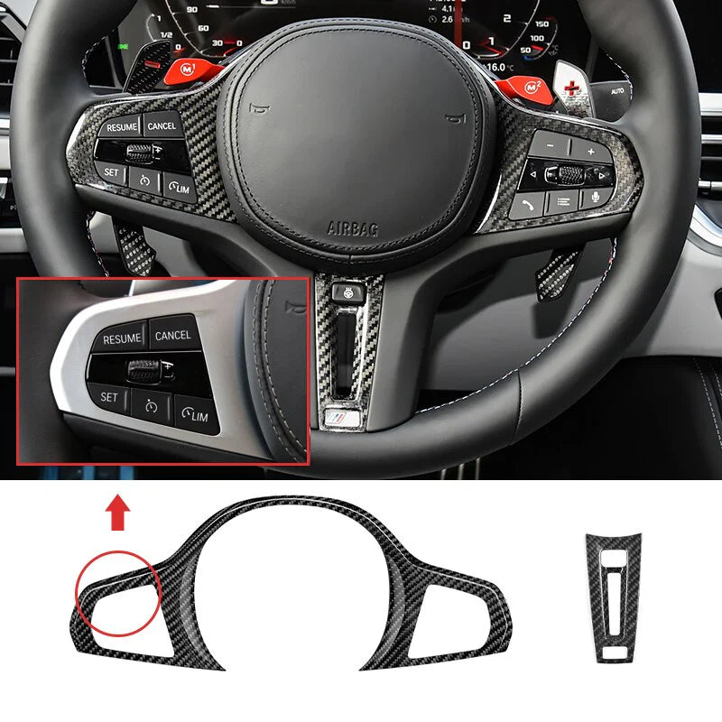 Carbon Fiber Steering Wheel Cover passend für BMW G Series