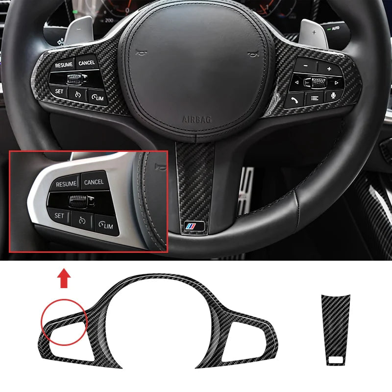 Carbon Fiber Steering Wheel Cover passend für BMW G Series