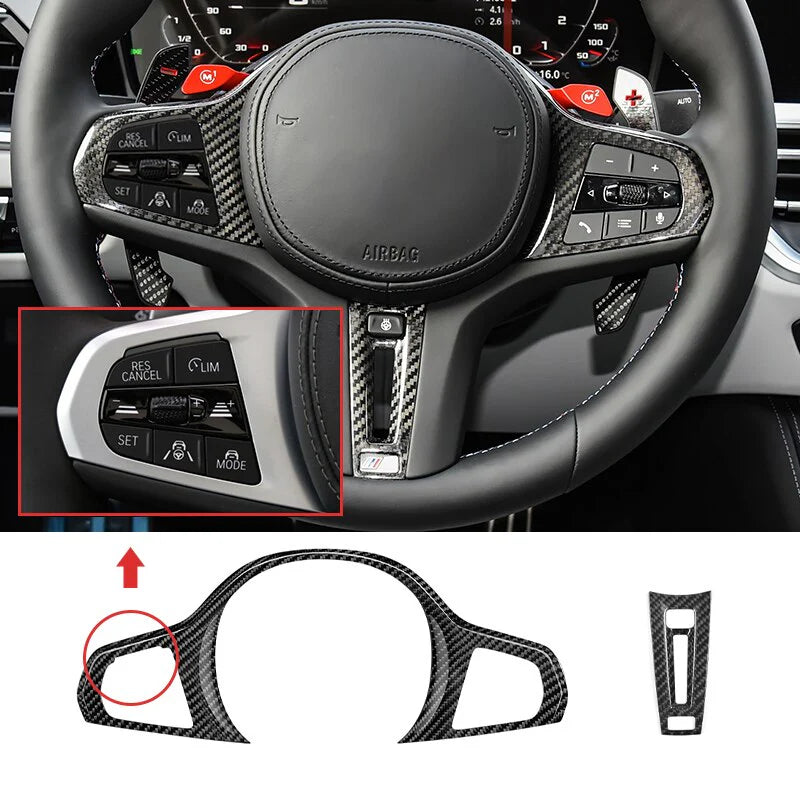 Carbon Fiber Steering Wheel Cover passend für BMW G Series