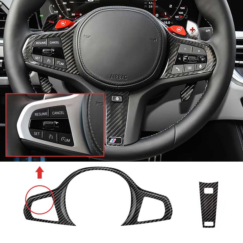 Carbon Fiber Steering Wheel Cover passend für BMW G Series
