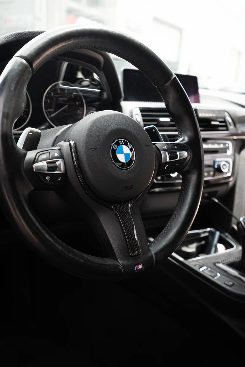 Carbon Fiber Steering Wheel Trim passend für BMW F Series M Sport