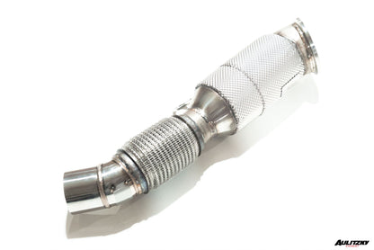 Aulitzky Exhaust | ECE Downpipe 3,54" (90mm) mit Sport-Kat | passend für BMW 340i/440i nonOPF (F30/F31/F32/F33/F36) B58