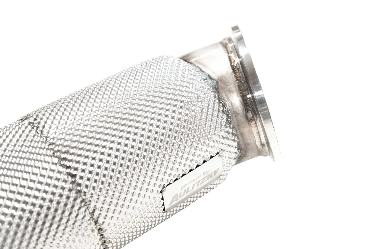 Aulitzky Exhaust | ECE Downpipe 3,54" (90mm) mit Sport-Kat | passend für BMW 335i/435i (F30/F31/F32/F33/F34/F36) N55