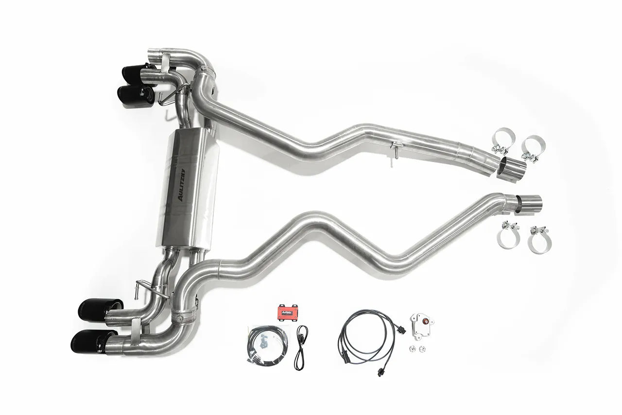 Aulitzky Exhaust | ECE Endschalldämpfer mit Klappensteuerung | passend für BMW M340i/M440i xDrive OPF (G20/G21/G22/G23) B58