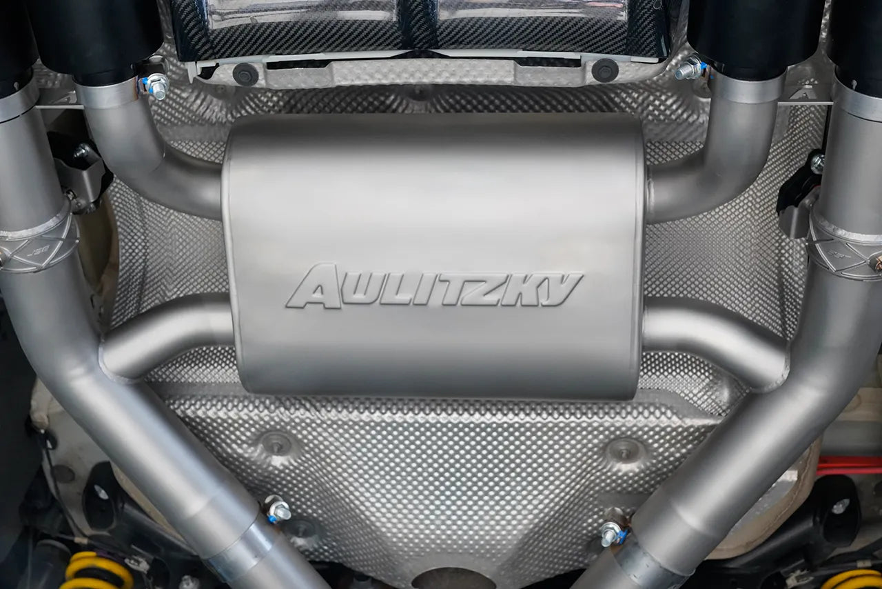 Aulitzky Exhaust | ECE Klappenabgasanlage 3" (76mm) ab Kat/OPF | passend für BMW M3/M4 inkl. Competition/CS (F80/F82/F83) S55