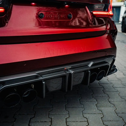 Heckdiffusor SOOQOO Carbon | passend für BMW M3/M4 inkl. Competition (G80/G81/G82/G83) | Aulitzky Tuning