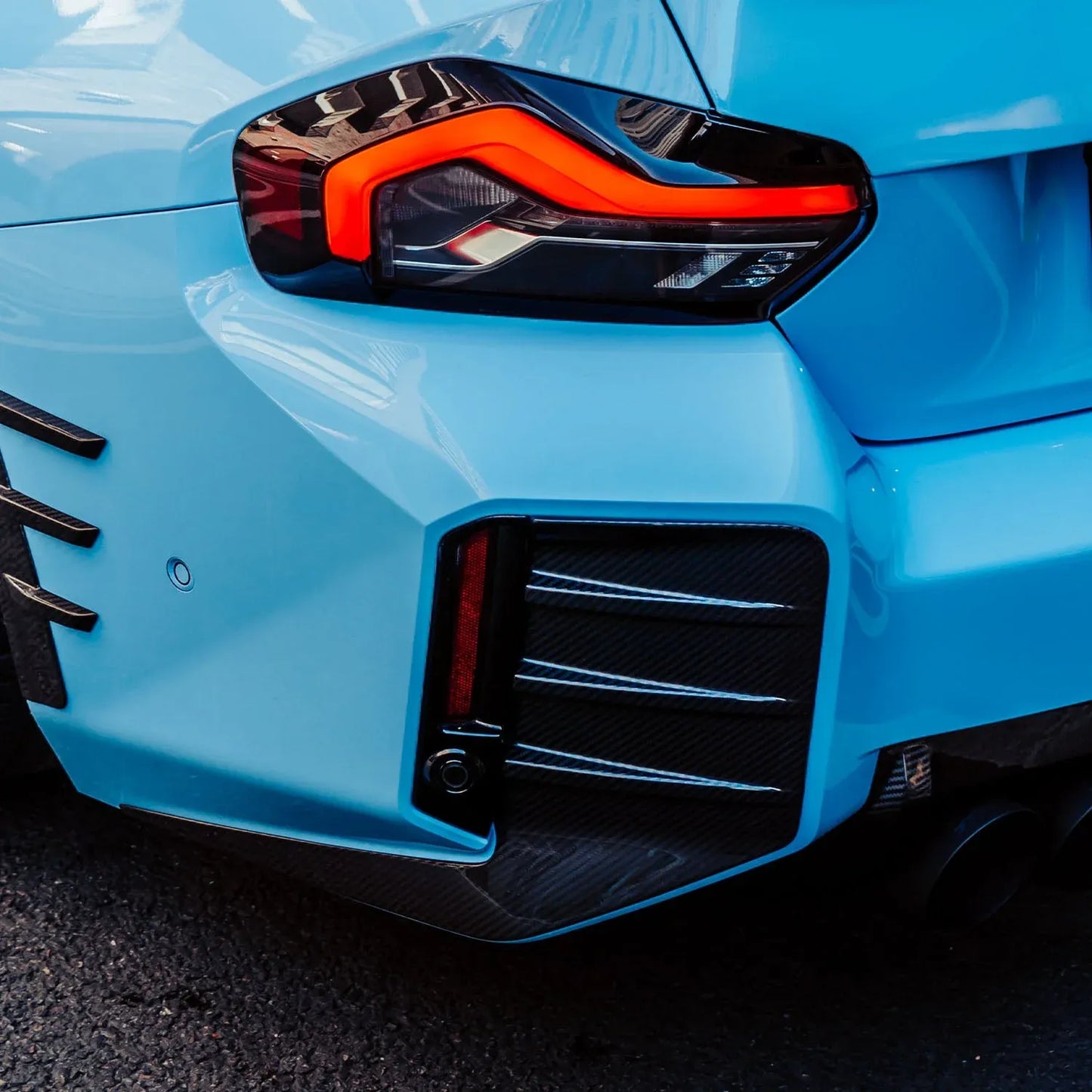 Heckstoßstangen-Einsätze Carbon | passend für BMW M2 (G87) S58 | Aulitzky Tuning