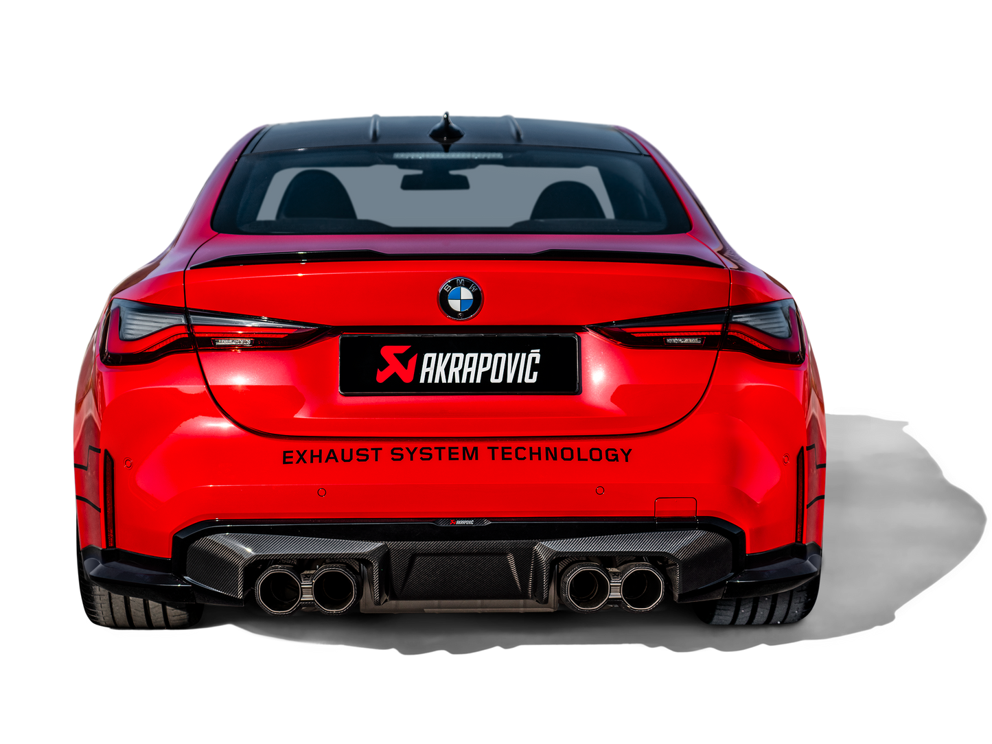 Akrapovič Rear Carbon Fibre Diffuser - High Gloss Black - BMW M3, M4