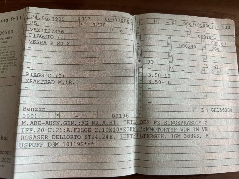 Vespa PX 80 - 196ccm umbau inkl. Eintragung